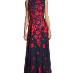Gorgeous Floral David Meister Evening Gown